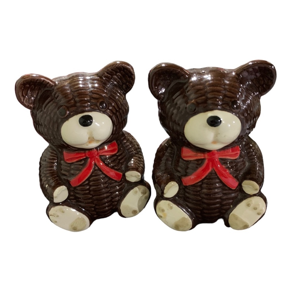 Vintage Otagiri Brown Bears Salt and Pepper Shakers - 1980s